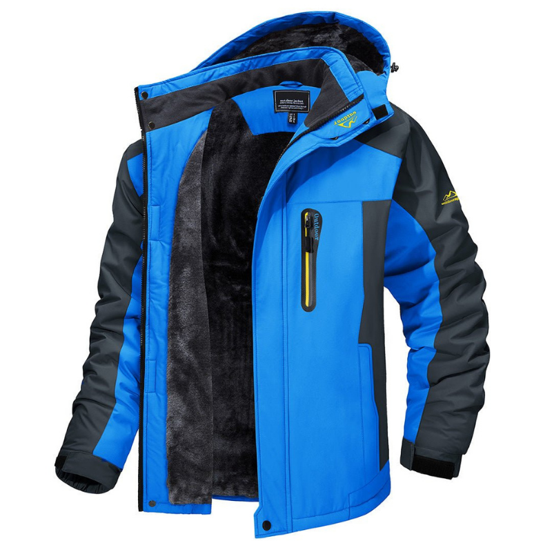 Wasserdichte Winterjacke Herren – Warme Outdoor Jacke mit Fleecefutter