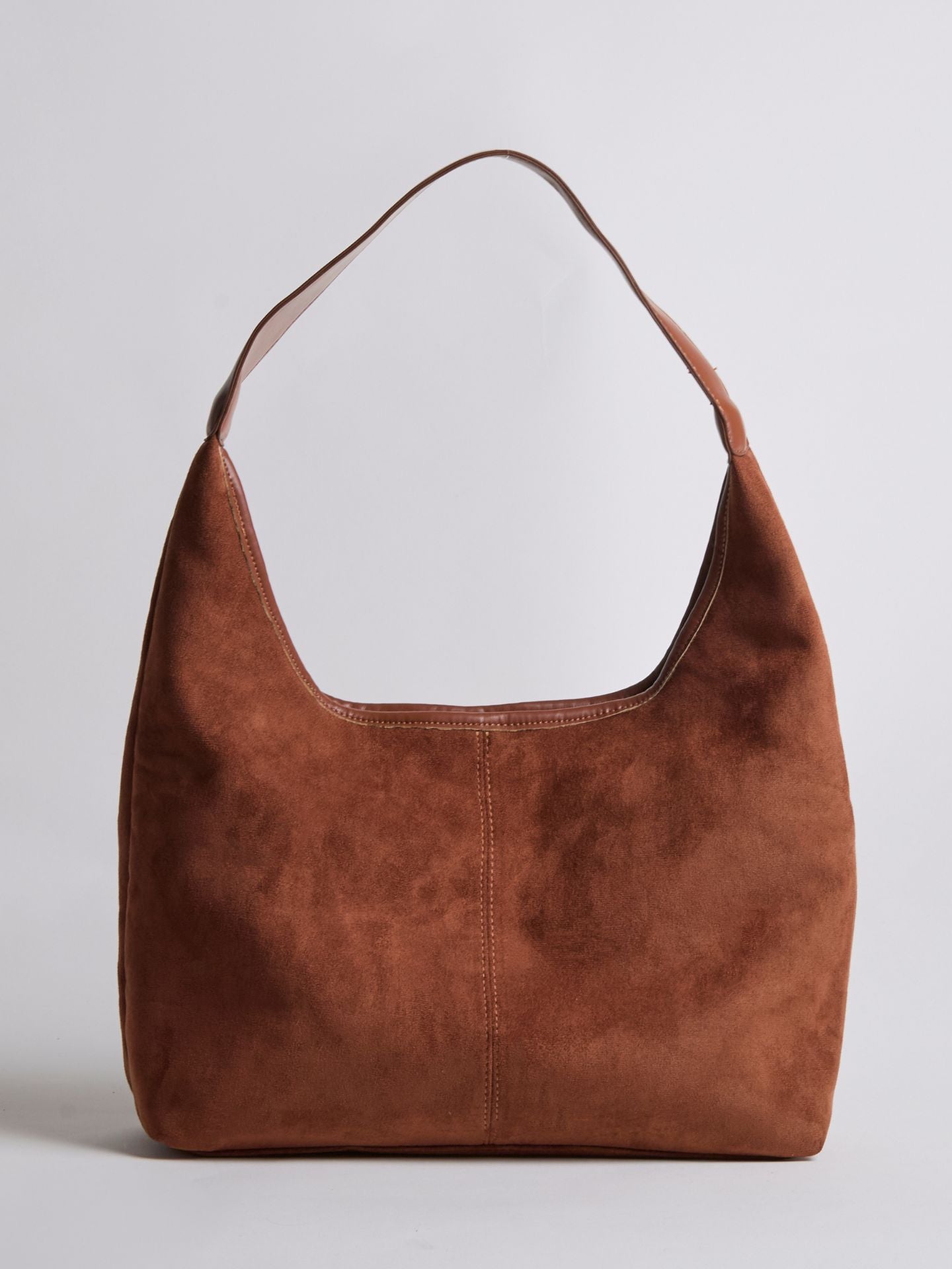 Schwarze Wildleder Schultertasche Damen – Minimalistisches & Geräumiges Design