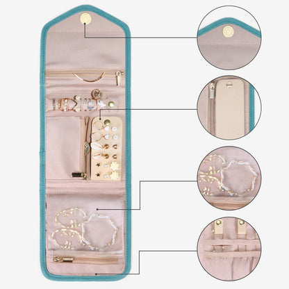 Schmucktasche Organizer – Kompakte Schmuck Aufbewahrung für Reisen im Umschlag-Design
