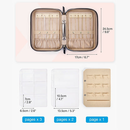 Luxus Schmuckkästchen für Reisen – Kompakter Organizer für Ringe, Ketten & Ohrringe