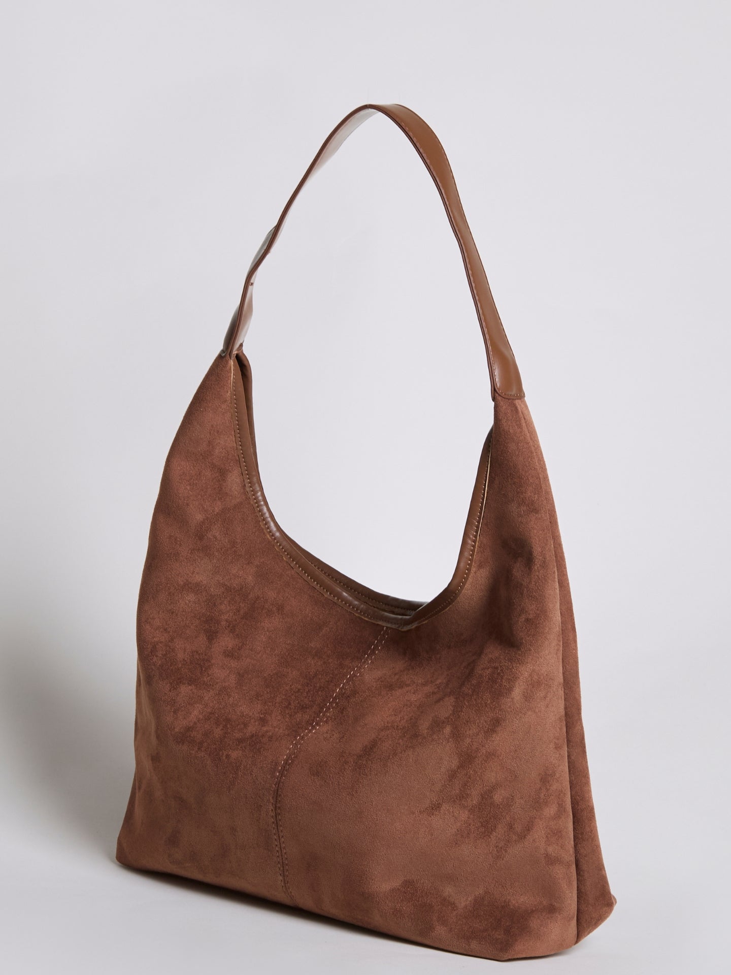 Schwarze Wildleder Schultertasche Damen – Minimalistisches & Geräumiges Design