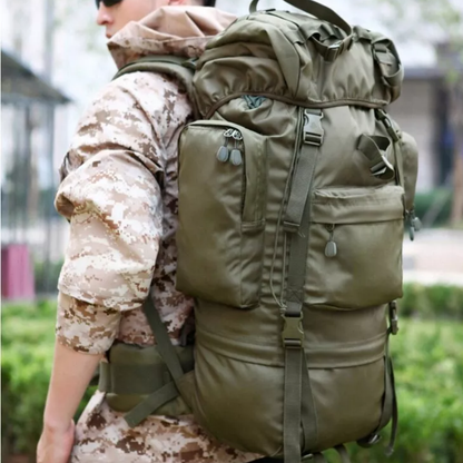 Trekkingrucksack 70L – Wetterfest, Erweiterbar & Mit Anti-Diebstahl-Funktionen