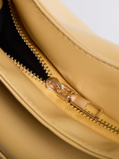 Geräumige Schwarze Schultertasche aus Veganer Leder – Minimalistisches Design