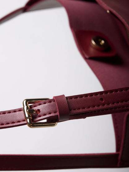 Minimalistische Schultertasche Damen – Schwarz & Braun, Geräumig & Elegant