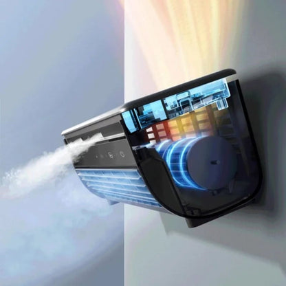 Tragbarer Aircooler mit LED – 2-in-1 Ventilator und Luftreiniger für Zuhause und Büro