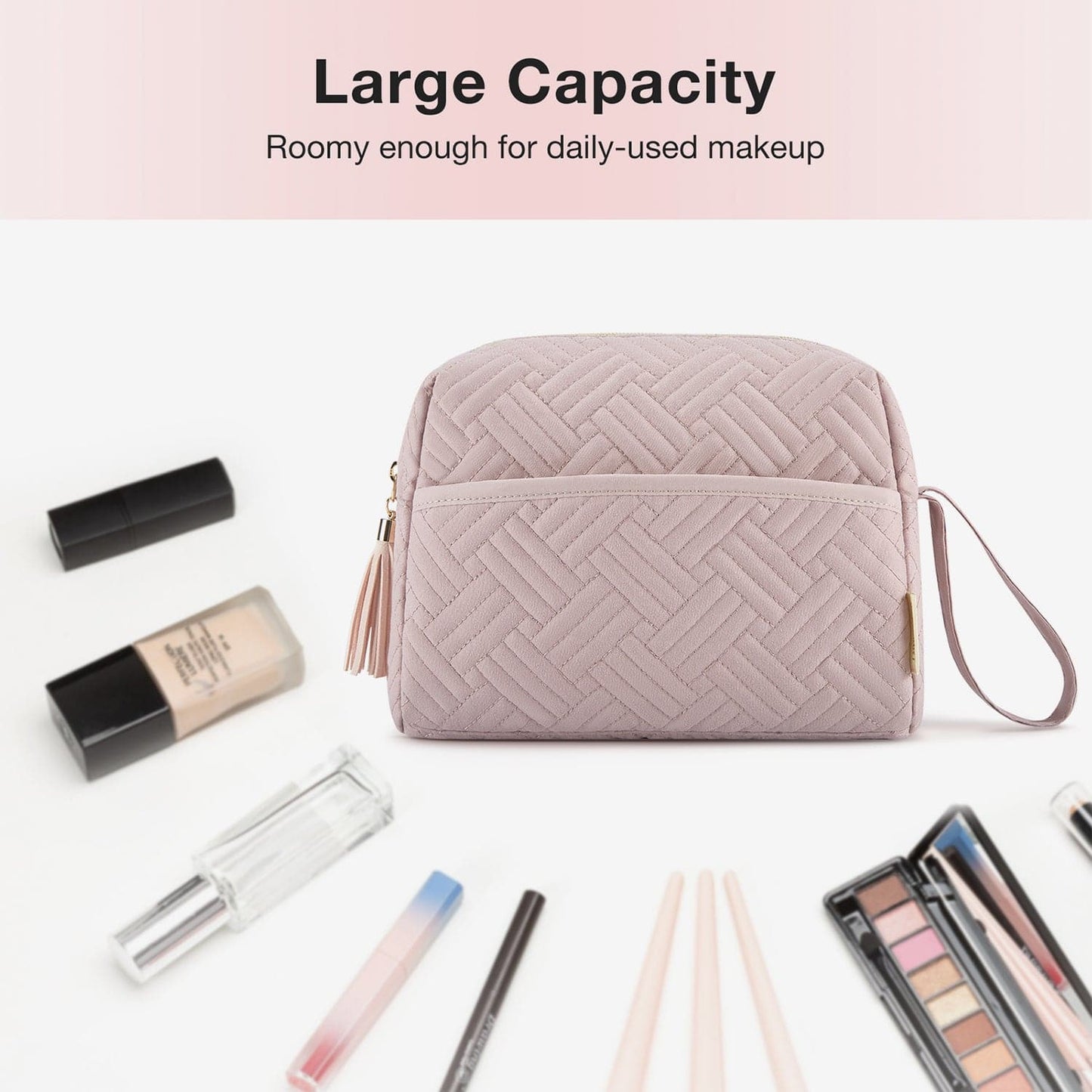 Luxus Kulturbeutel mit Handgelenksband – Wasserabweisender Make-up & Reise Organizer