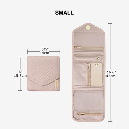 Schmucktasche Organizer – Kompakte Schmuck Aufbewahrung für Reisen im Umschlag-Design