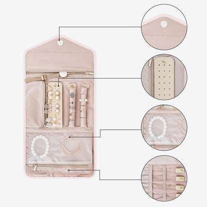 Schmucktasche Organizer – Kompakte Schmuck Aufbewahrung für Reisen im Umschlag-Design