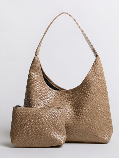 Luxuriöse Geflochtene Schultertasche mit Etui – Geräumig, Stilvoll & Nachhaltig