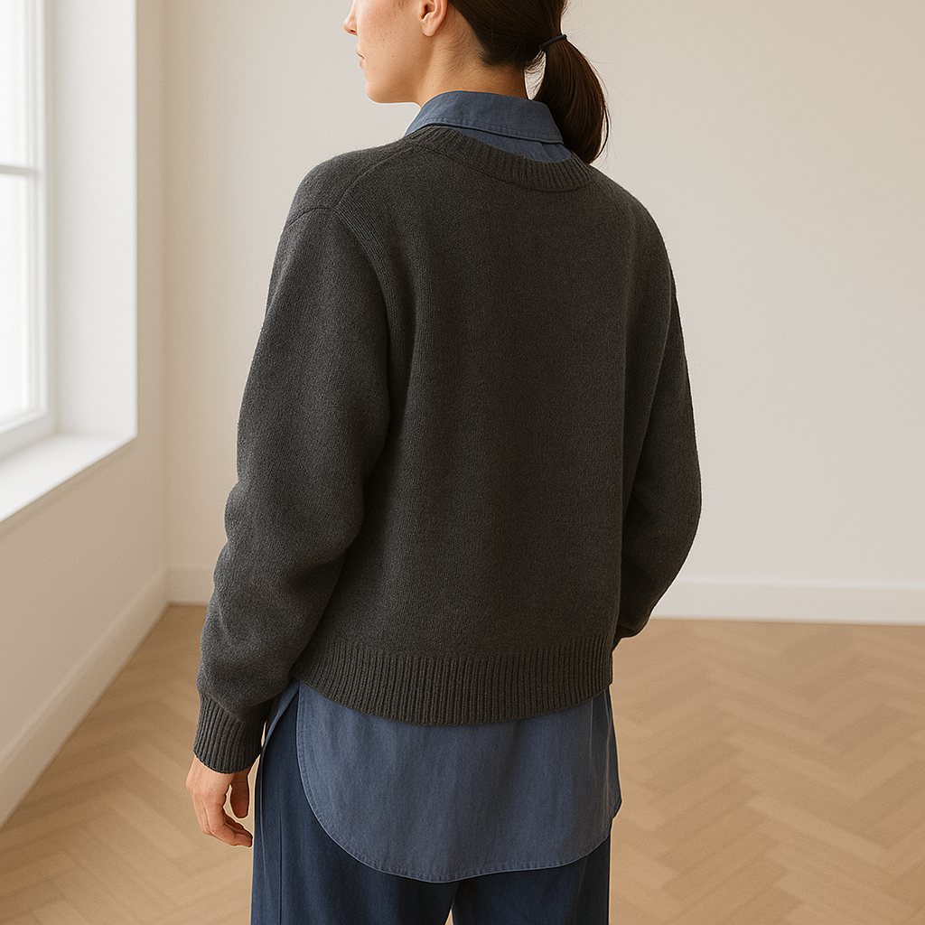Damen Strickjacke mit Knöpfen – Klassischer Cardigan für Alltag & Büro