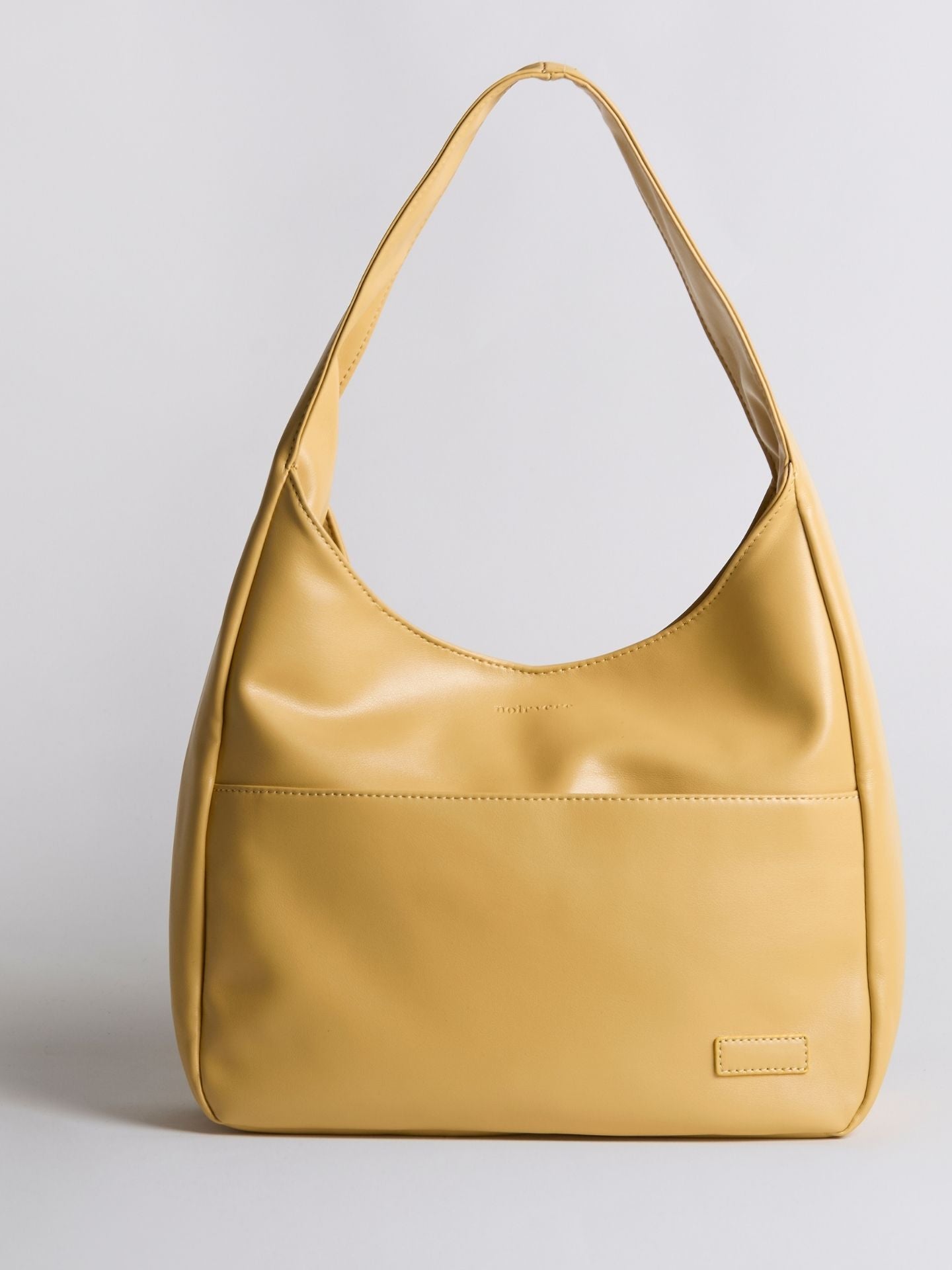 Geräumige Schwarze Schultertasche aus Veganer Leder – Minimalistisches Design