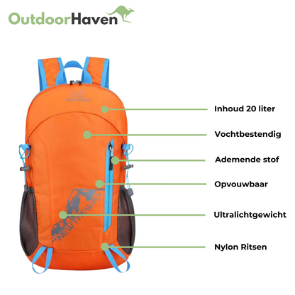 Faltbarer Outdoor-Rucksack 20 L – Ultraleicht, wasserabweisend & kompakt für Wandern & Reisen