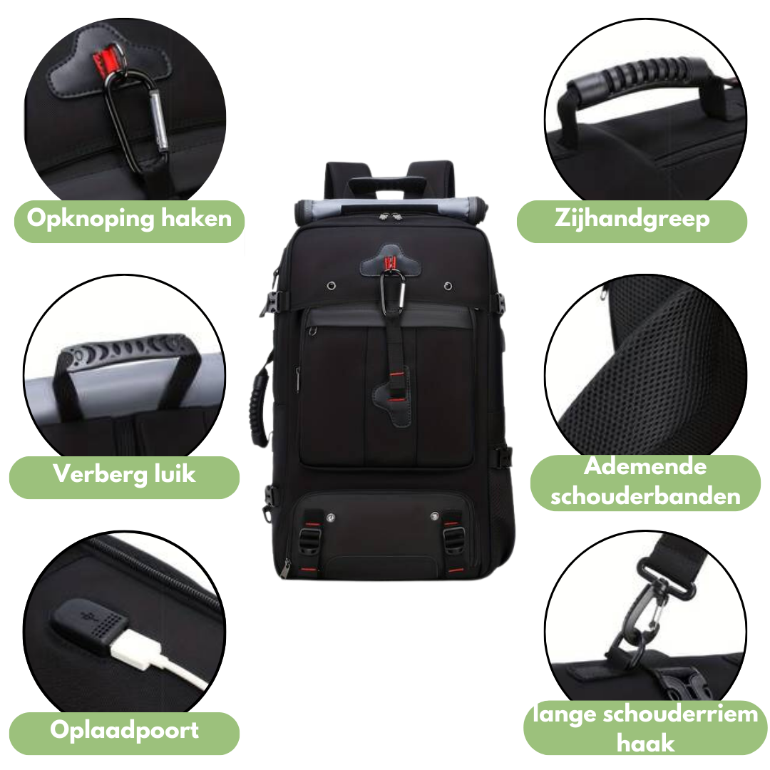 Wasserdichter 50L Rucksack mit USB-Anschluss – Ideal für Reisen, Arbeit & Outdoor