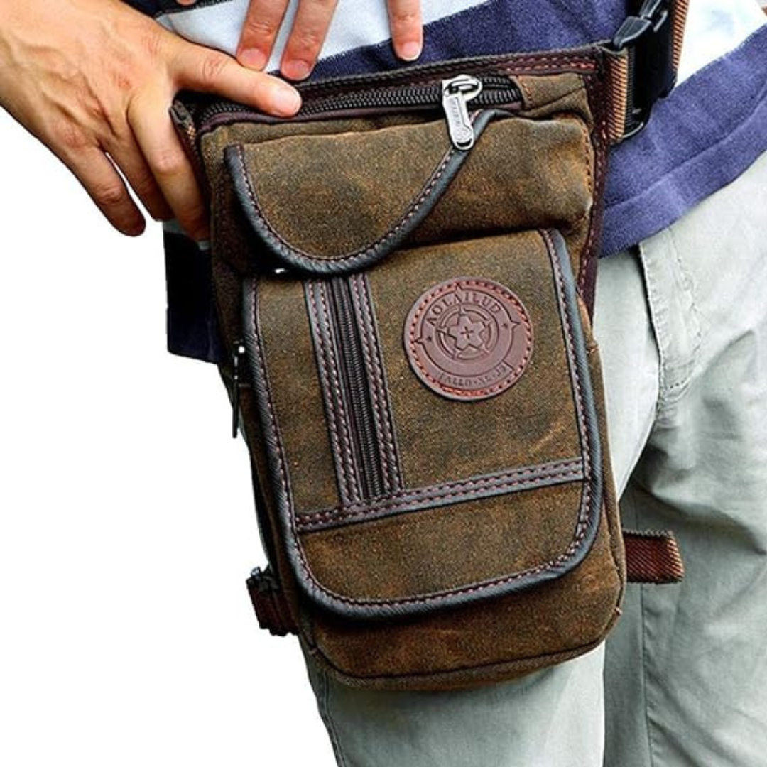 Herren Canvas Heuptas – Robuste Gürteltasche mit verstellbarem Riemen für Outdoor, Reisen & Alltag