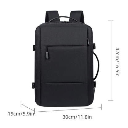 Wasserdichte Laptop-Rucksack 15,6″ mit USB-Ladeanschluss – Business & Reise Daypack