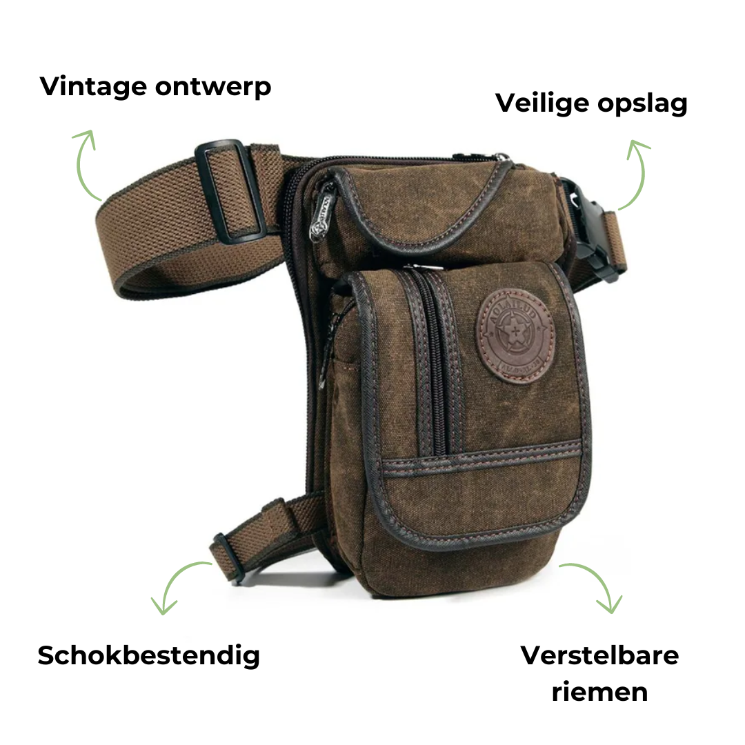 Herren Canvas Heuptas – Robuste Gürteltasche mit verstellbarem Riemen für Outdoor, Reisen & Alltag