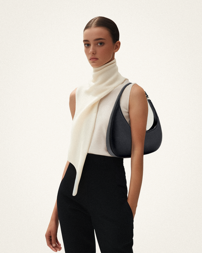 Minimalistische Schultertasche Tropfenform aus veganem Leder – Stilvoll & Nachhaltig