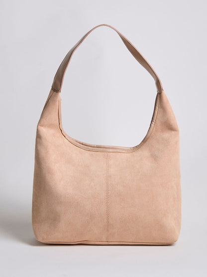 Schwarze Wildleder Schultertasche Damen – Minimalistisches & Geräumiges Design