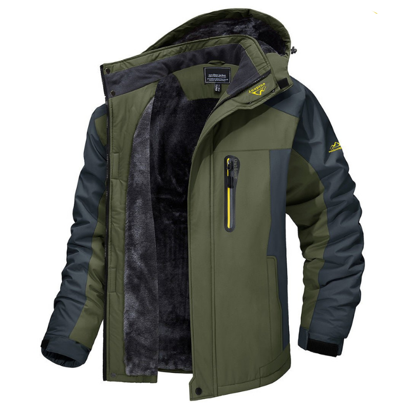Wasserdichte Winterjacke Herren – Warme Outdoor Jacke mit Fleecefutter