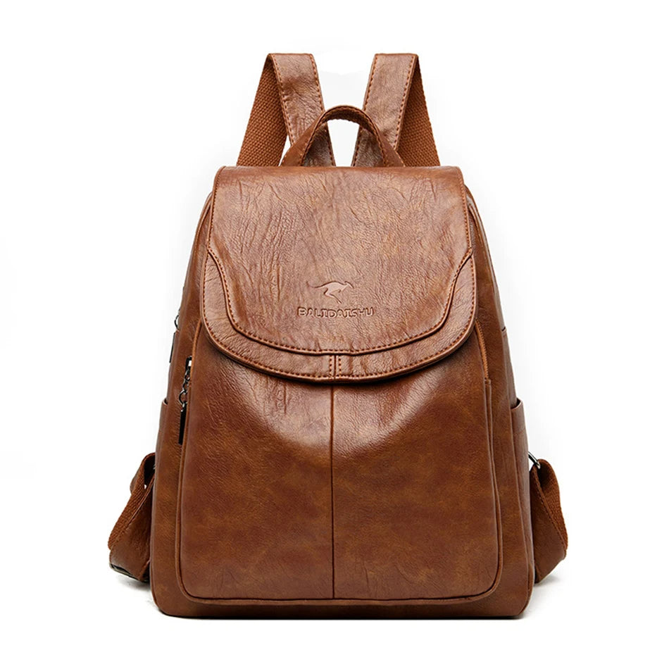 Eleganter Damen-Rucksack aus PU-Leder – Wasserdicht, Vielseitig & Nachhaltig für Alltag, Arbeit & Reisen