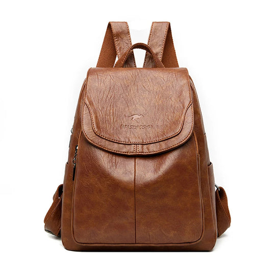Eleganter Damen-Rucksack aus PU-Leder – Wasserdicht, Vielseitig & Nachhaltig für Alltag, Arbeit & Reisen