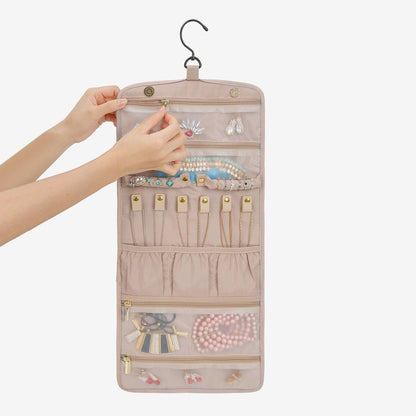 Hängende Kulturtasche – Faltbarer Organizer mit Transparenten Fächern & Aufhängehaken