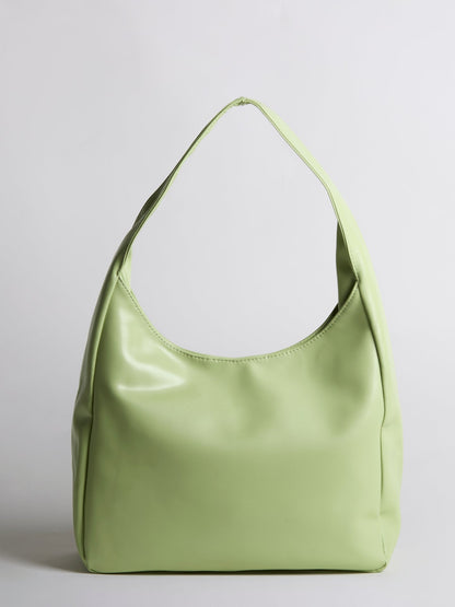Geräumige Schwarze Schultertasche aus Veganer Leder – Minimalistisches Design