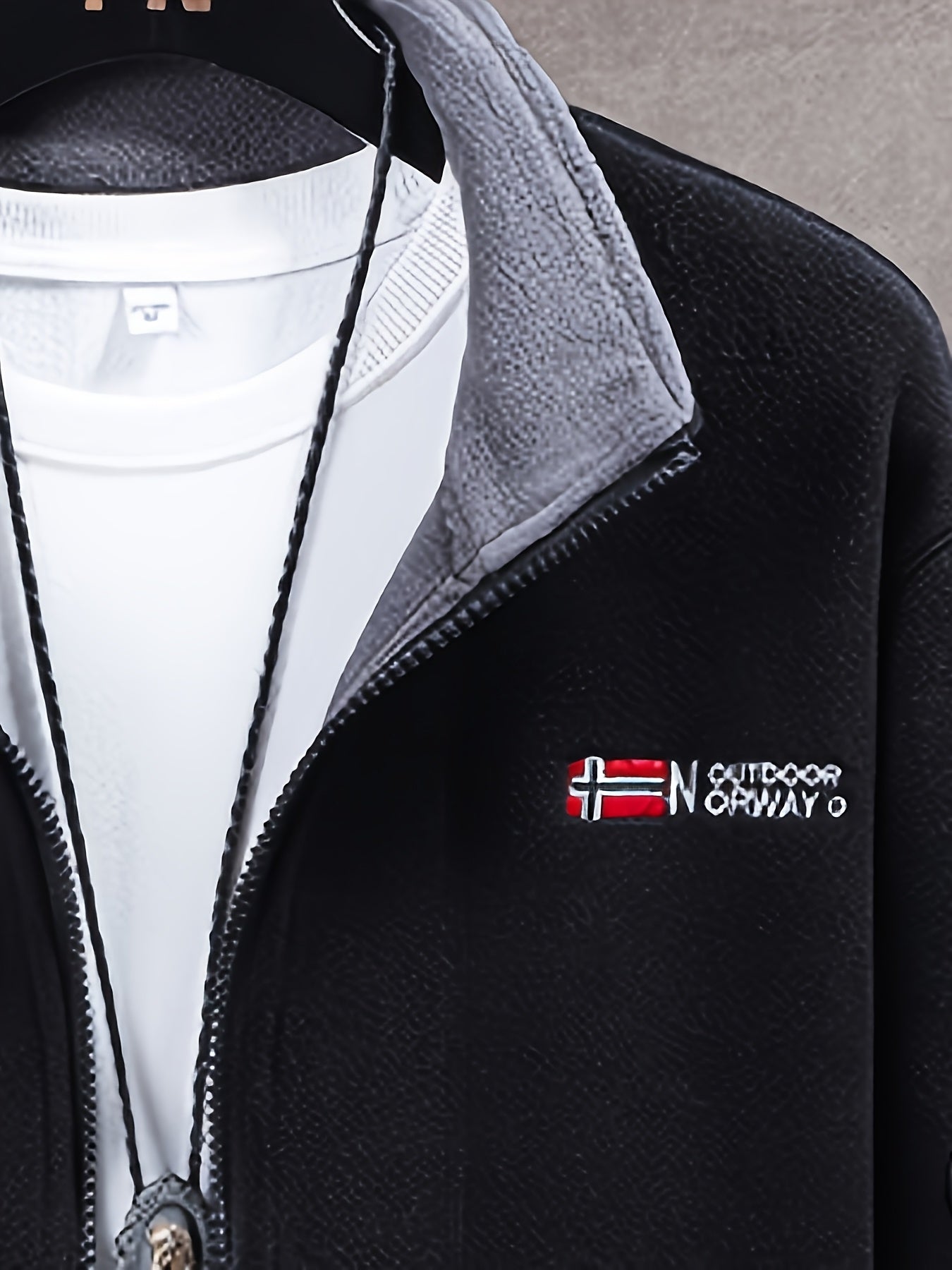 Outdoor Fleecejacke Herren – Warme Übergangsjacke mit Stehkragen & Reißverschlusstaschen