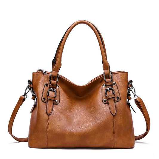 Vegane Leder Handtasche Damen – Nachhaltige Umhängetasche aus hochwertigem Kunstleder mit abnehmbarem Schulterriemen