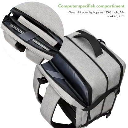 Wasserdichte Laptop-Rucksack 15,6″ mit USB-Ladeanschluss – Business & Reise Daypack