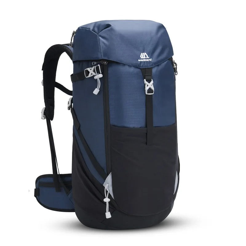 Wasserdichter 50L Nylon Rucksack – Robuster Outdoor Trekkingrucksack mit Regenhülle, Laptopfach & Komforttragesystem