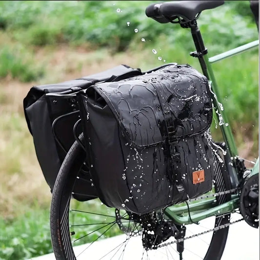 Wasserdichte Doppelte Fahrradtasche – Geräumige Gepäckträgertasche mit Schnellverschluss