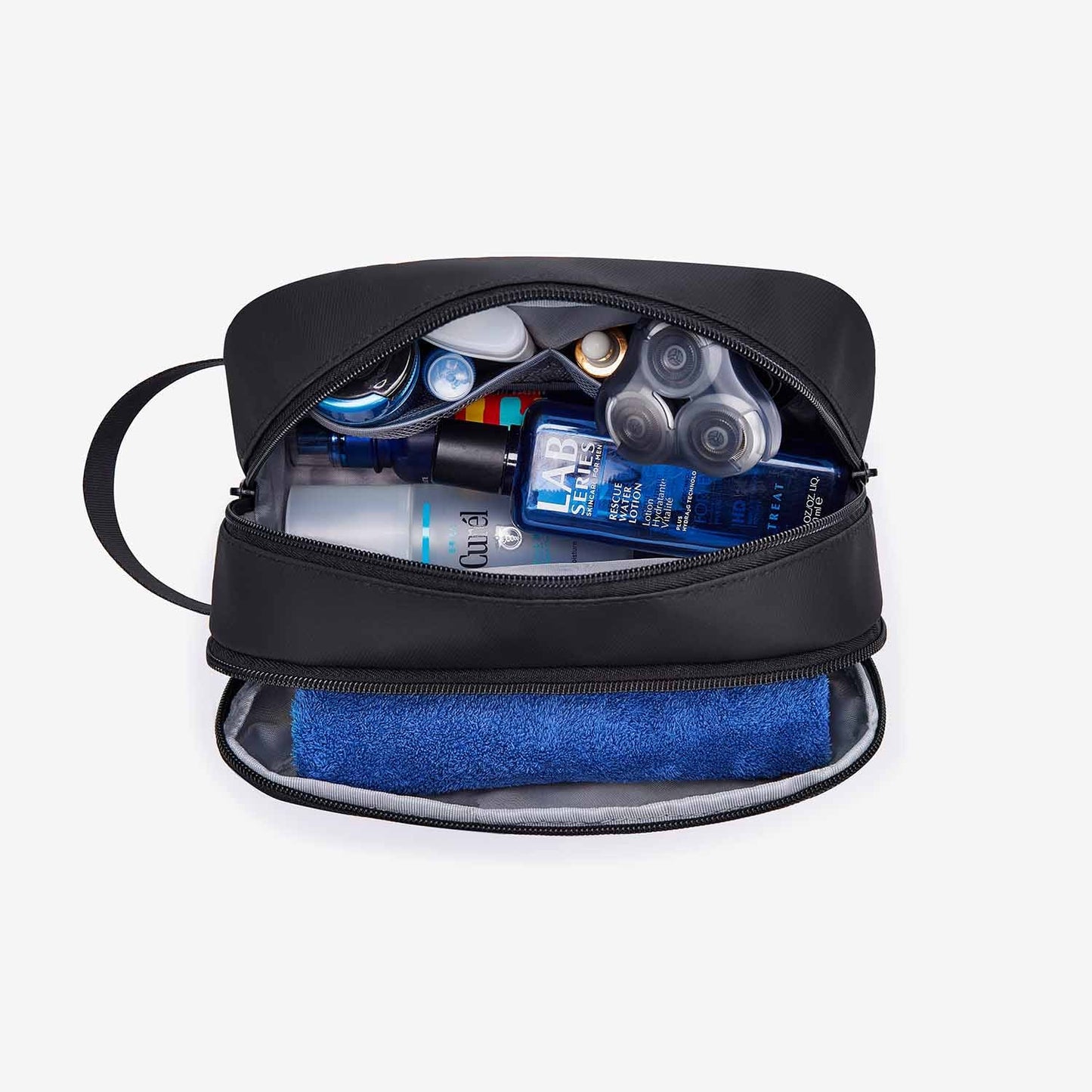 Kulturtasche Herren – Wasserabweisend & Kompakt mit mehreren Fächern – Schwarz oder Blau