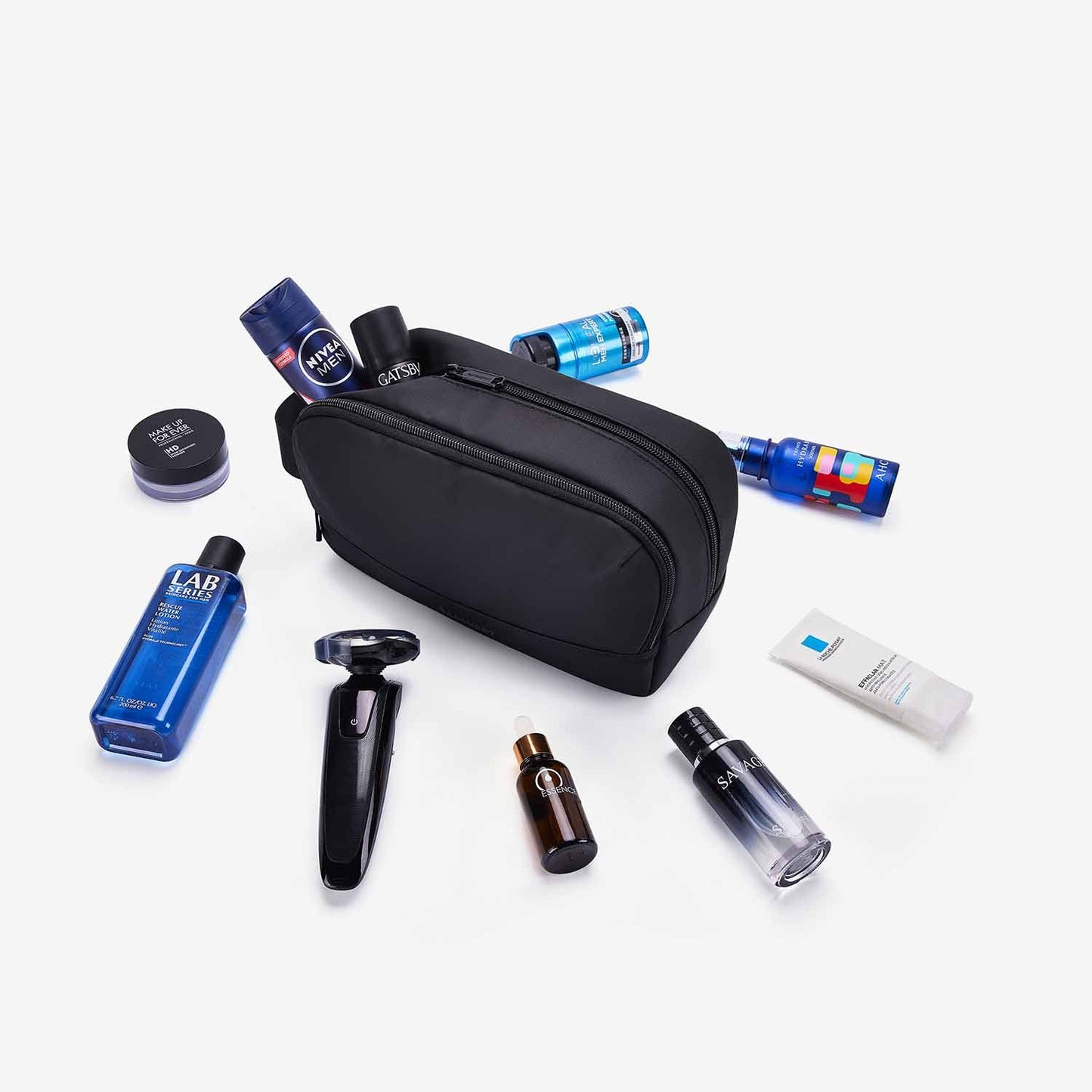 Kulturtasche Herren – Wasserabweisend & Kompakt mit mehreren Fächern – Schwarz oder Blau