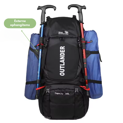 Wasserdichter 60L Trekkingrucksack – Ergonomisch, Ultraleicht, Ideal für Wandern & Camping