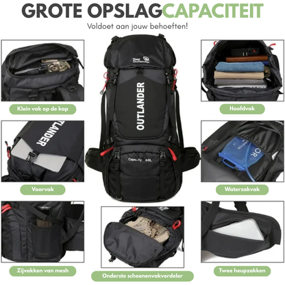 Wasserdichter 60L Trekkingrucksack – Ergonomisch, Ultraleicht, Ideal für Wandern & Camping