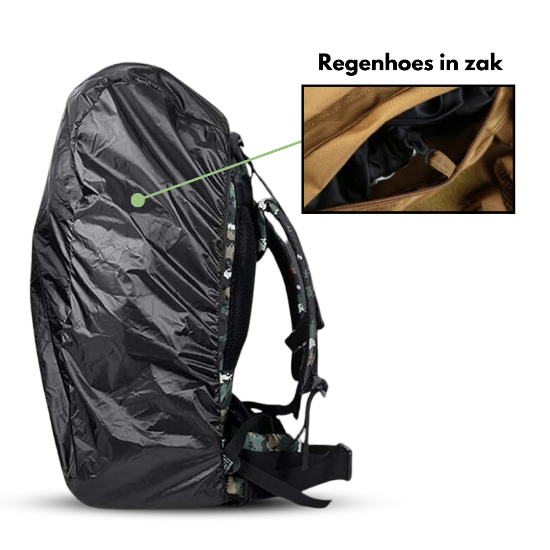 Trekkingrucksack 70L – Wetterfest, Erweiterbar & Mit Anti-Diebstahl-Funktionen