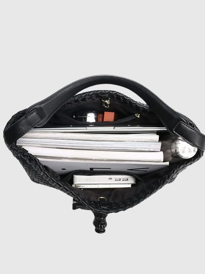 Liorra Vegane Geflochtene Hobo Schultertasche – Stilvoll, Geräumig & Elegant