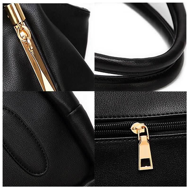 Trendige Handtasche Veganes Leder – Elegant & Praktisch mit Goldenen Details