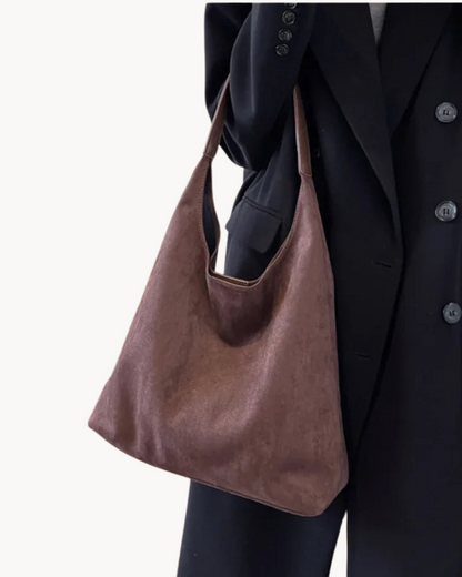 Elegante Wildleder-Schultertasche für Damen – Leicht, geräumig & vielseitig einsetzbar