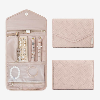 Schmucktasche Organizer – Kompakte Schmuck Aufbewahrung für Reisen im Umschlag-Design