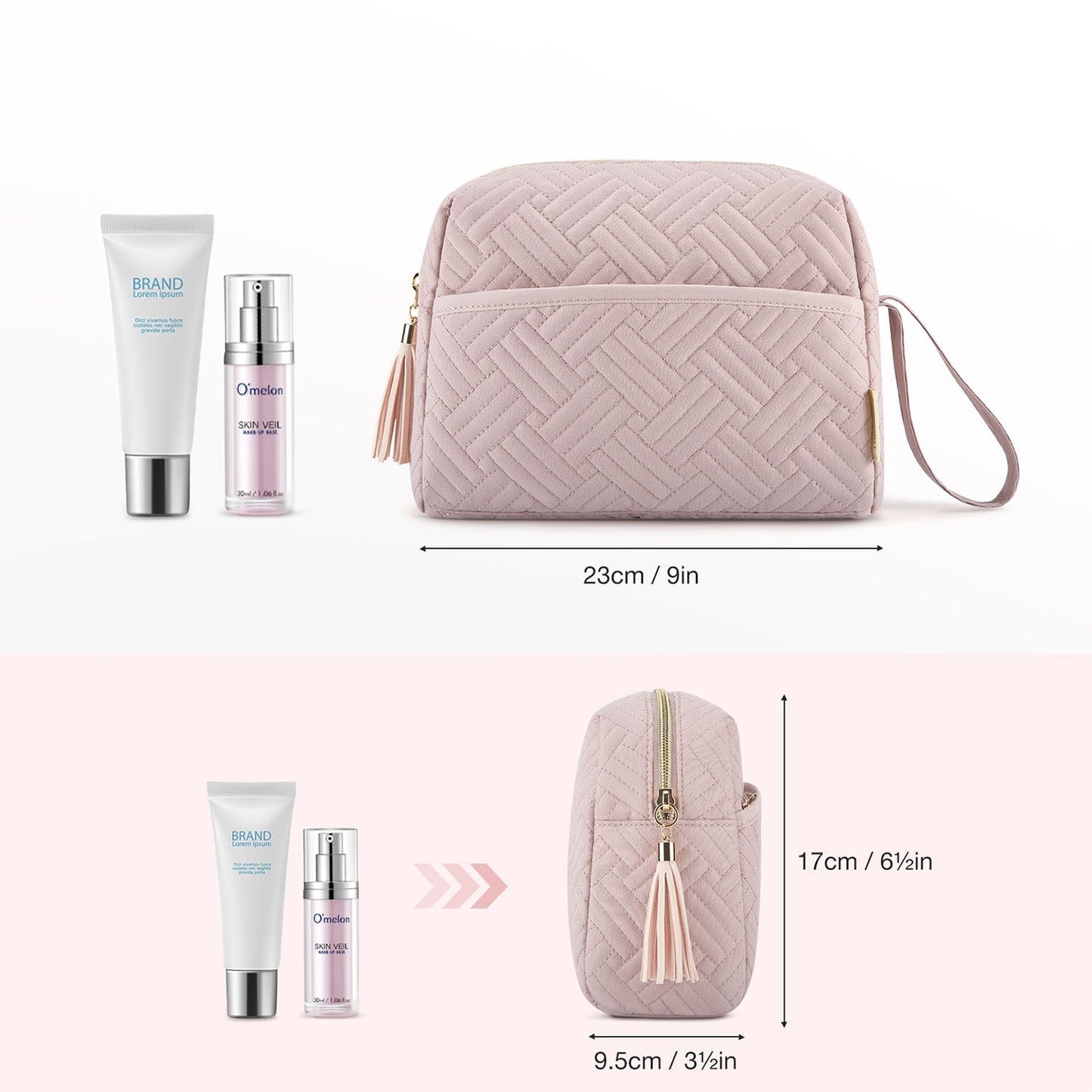 Luxus Kulturbeutel mit Handgelenksband – Wasserabweisender Make-up & Reise Organizer