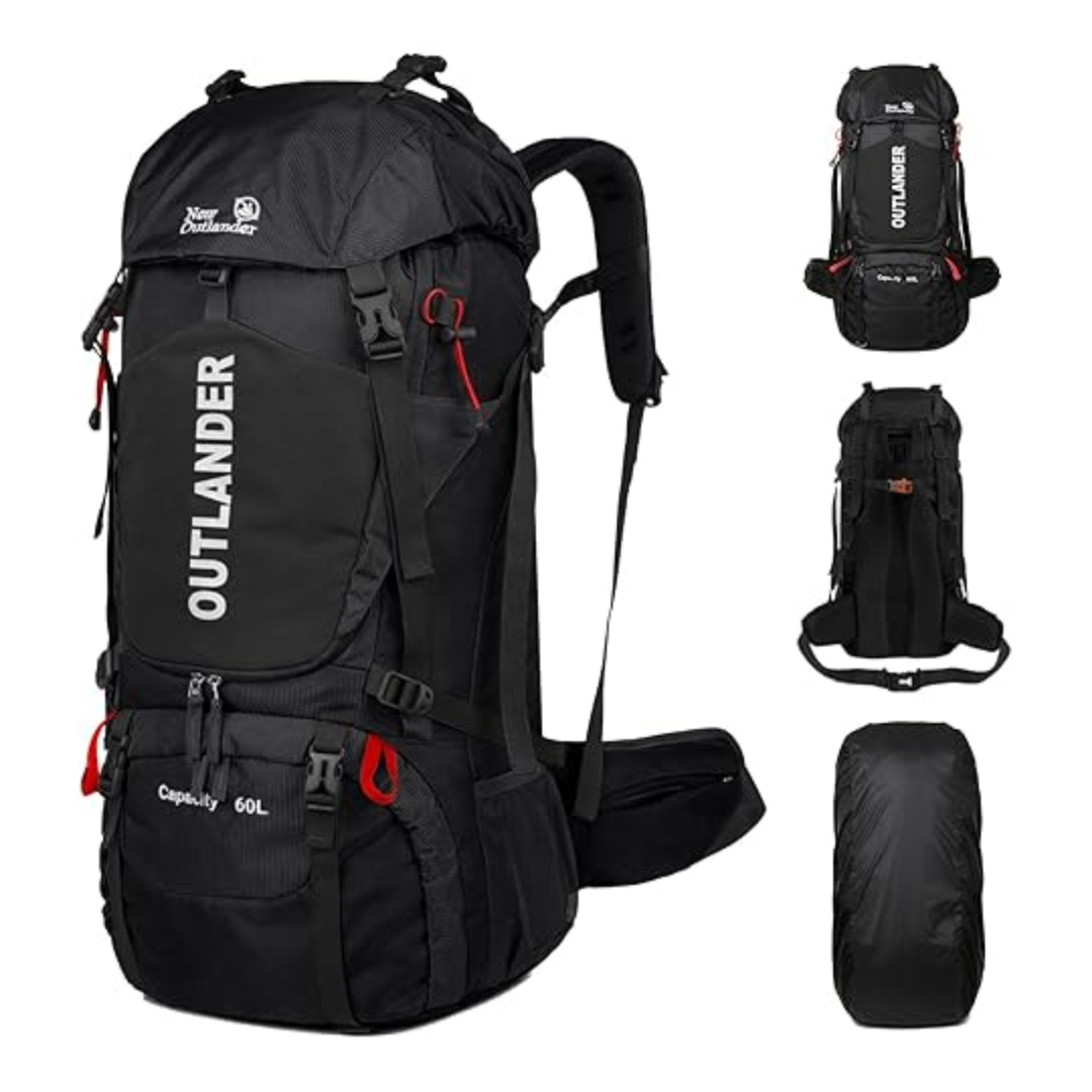 Wasserdichter 60L Trekkingrucksack – Ergonomisch, Ultraleicht, Ideal für Wandern & Camping