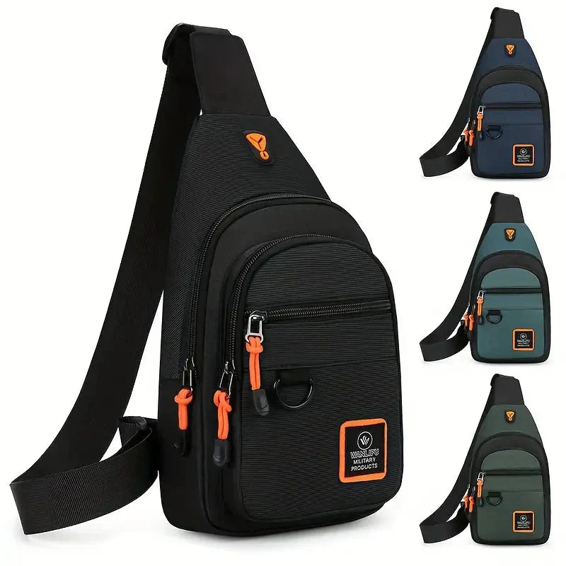 Wasserabweisende Herren-Schultertasche aus Nylon – Kompakt & funktional