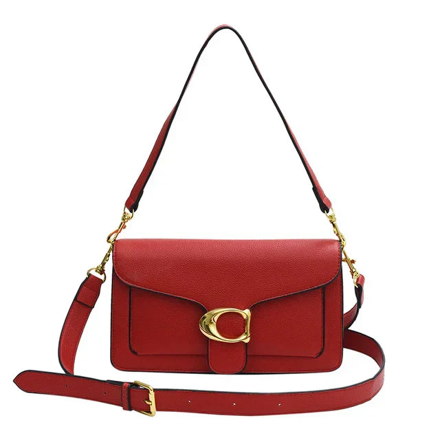 Vegane Umhängetasche mit goldener Schnalle – Stilvolle Crossbody Bag für Damen
