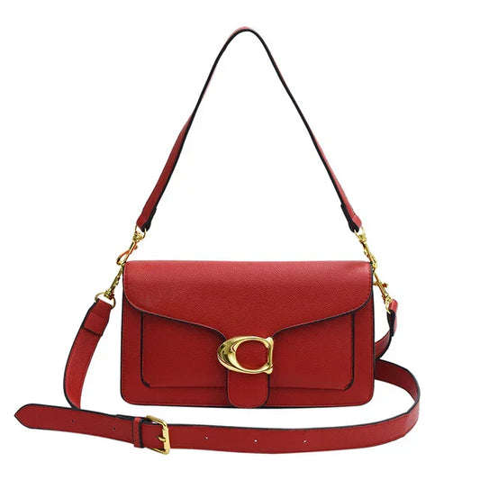 Vegane Umhängetasche mit goldener Schnalle – Stilvolle Crossbody Bag für Damen