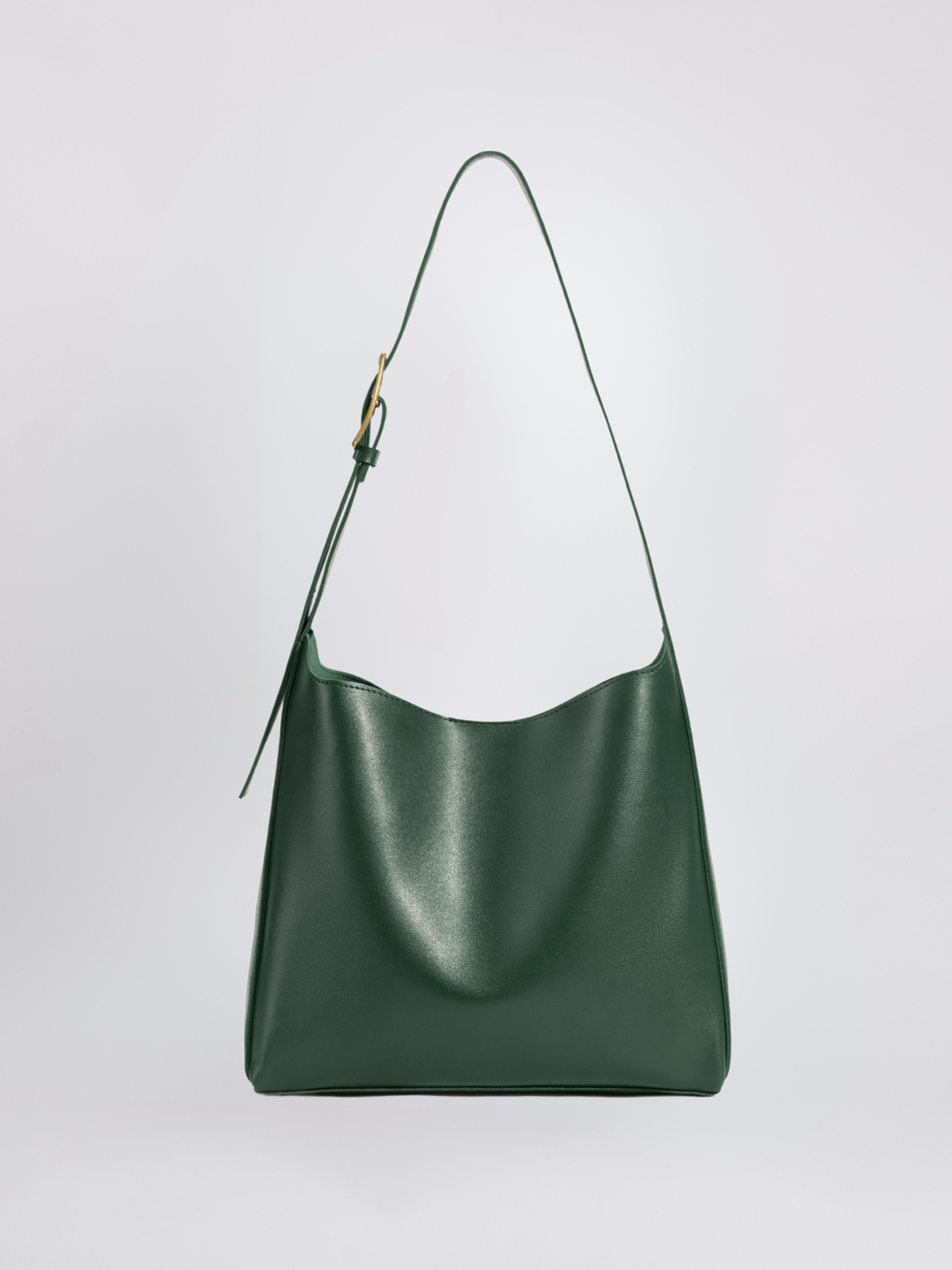Minimalistische Vegan-Leder-Schultertasche – Schwarz & Bordeaux – Zeitloses Design für jeden Anlass