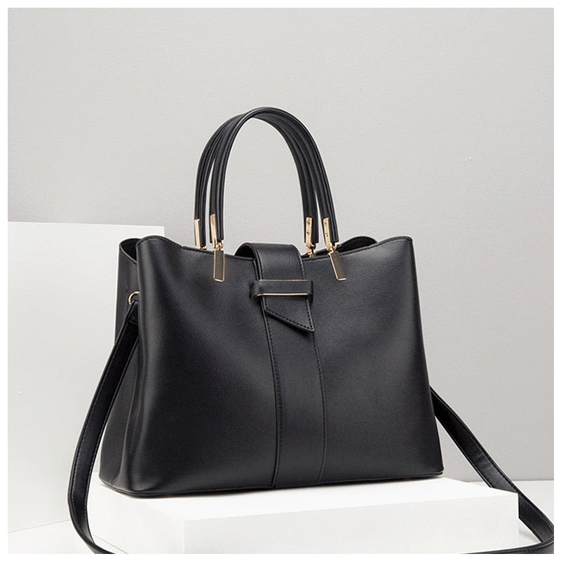 Elegante Handtasche – Veganes Leder mit Goldenen Details