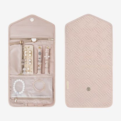 Schmucktasche Organizer – Kompakte Schmuck Aufbewahrung für Reisen im Umschlag-Design