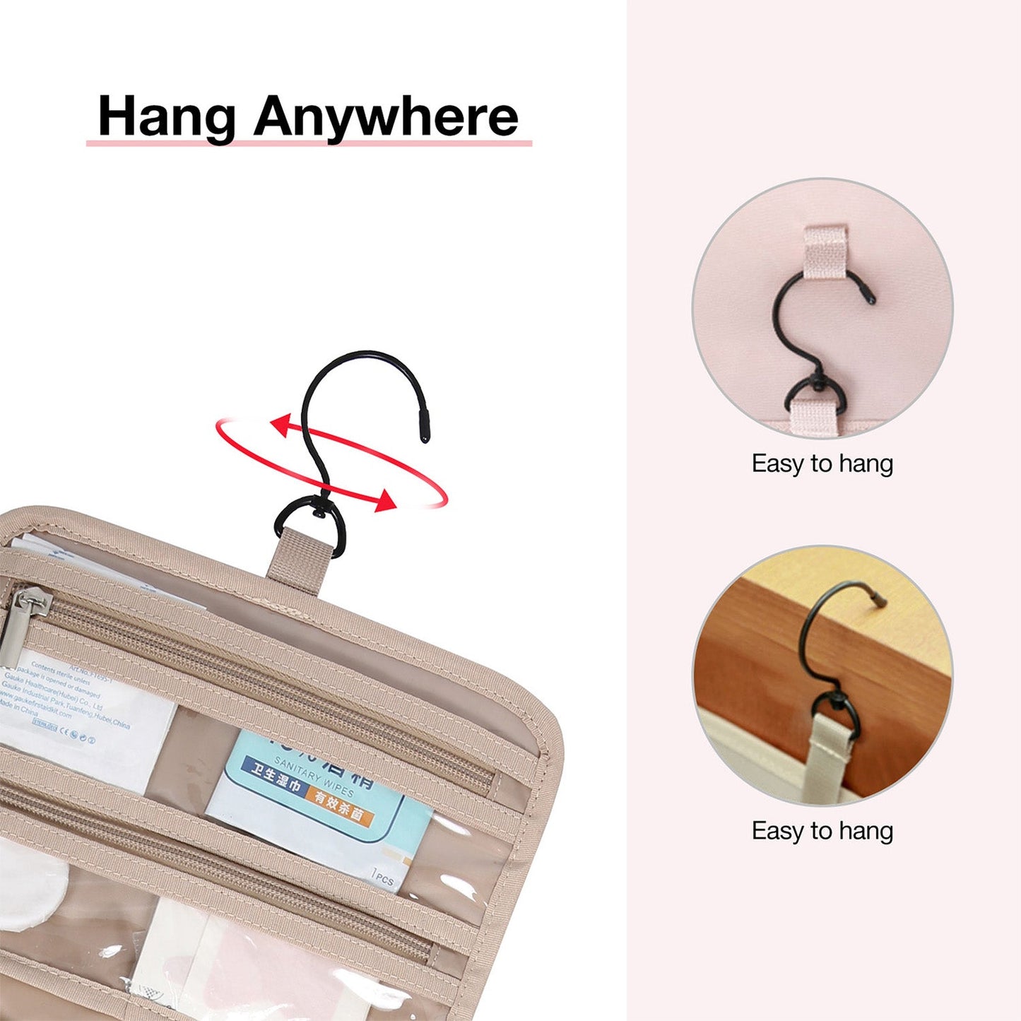 Wasserdichte Kulturtasche mit Transparentem Reiseset – Luxus Kosmetik- & Make-up Tasche für Reisen
